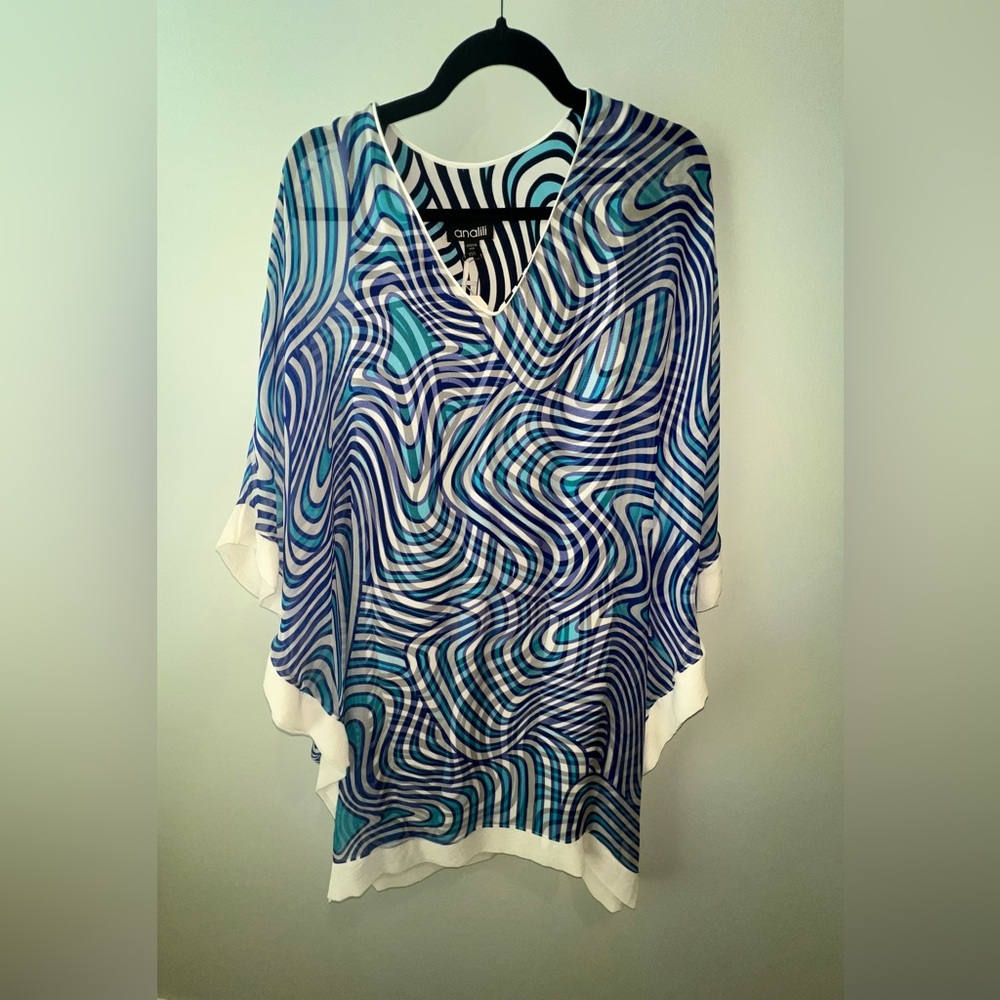 NWT Analili Abstract Overlay Dress / Coverup XS/S